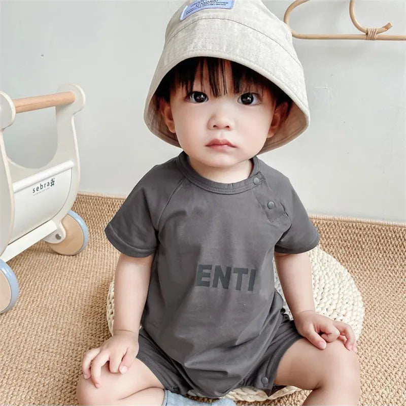 Clothing Sets Jumpsuits Baby Girls Designer Letter Jumpsuit Babies Cotton Clothes Short Sleeve Onesie Infant Toddler Onesies