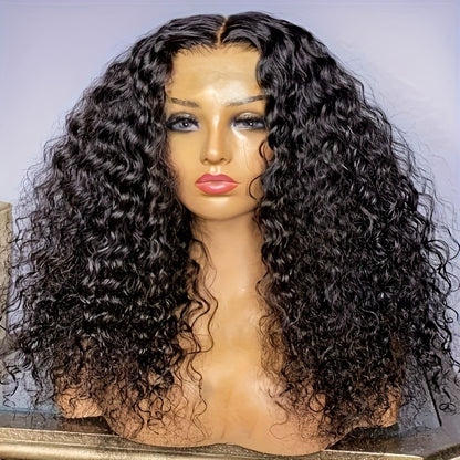 Water Wave Bob Wig 100% Human Hair Glueless Pre Plucked Pre Cut Short Throw On And Go Glueless Bob Wigs For Black Women 14-20 Inch Wet And Wavy Swiss HD Lace Closure Wig 4x4 250% Density Natural Black