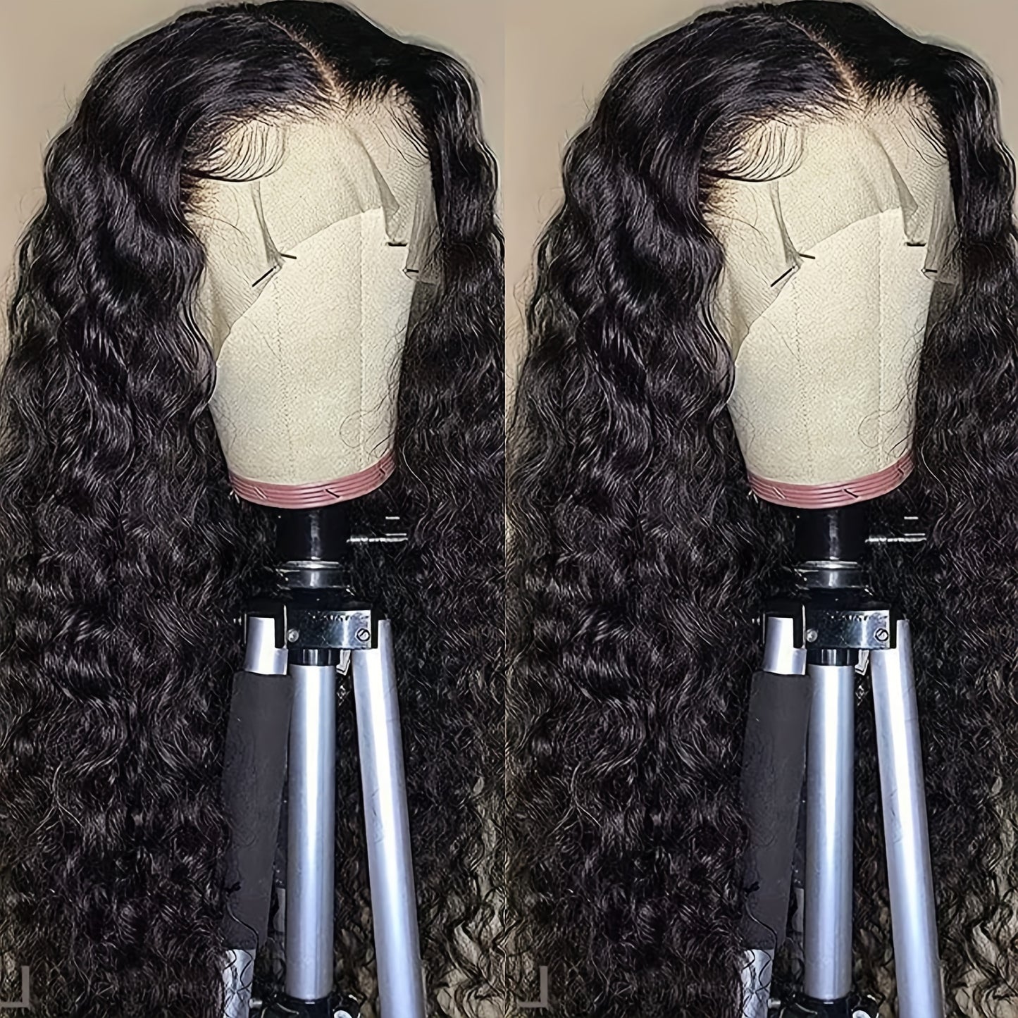 13x3 Lace Front Wig - Elegant Deep Wave Curly Hairpiece for Women - 180% Density, Natural-Looking, Breathable, and Comfortable