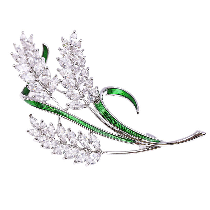 2025 Liyu Jewelry  Autumn and Winter Korean Corsage Women's Neckline Atmospheric Suit Pin Versatile Gold Wheat Brooch