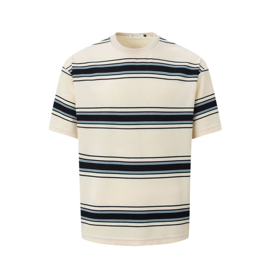 2025 27325 2025n Street 2025 Summer Neutral Striped Pattern Design Men's Loose Premium Short Sleeve T-Shirt