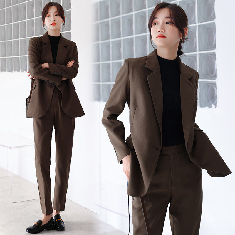 Professional suit suit women's 2025 spring and autumn new Popular style fashion Korean version temperament suit tooling trousers two-piece set