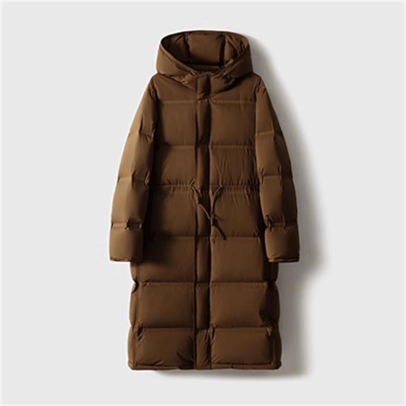 2025 90 white goose down short/medium and long down jacket, hooded waist goose down jacket high-end, new winter women's clothing