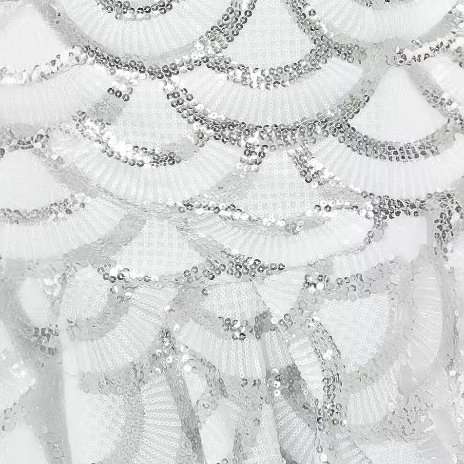 popular new 2025 women's clothing party sequined sexy dress white mini dress
