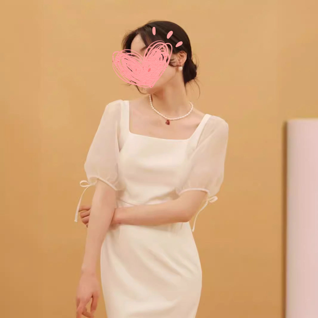 2025 License registration dress  new high-end  bride engagement white dress women can usually wear