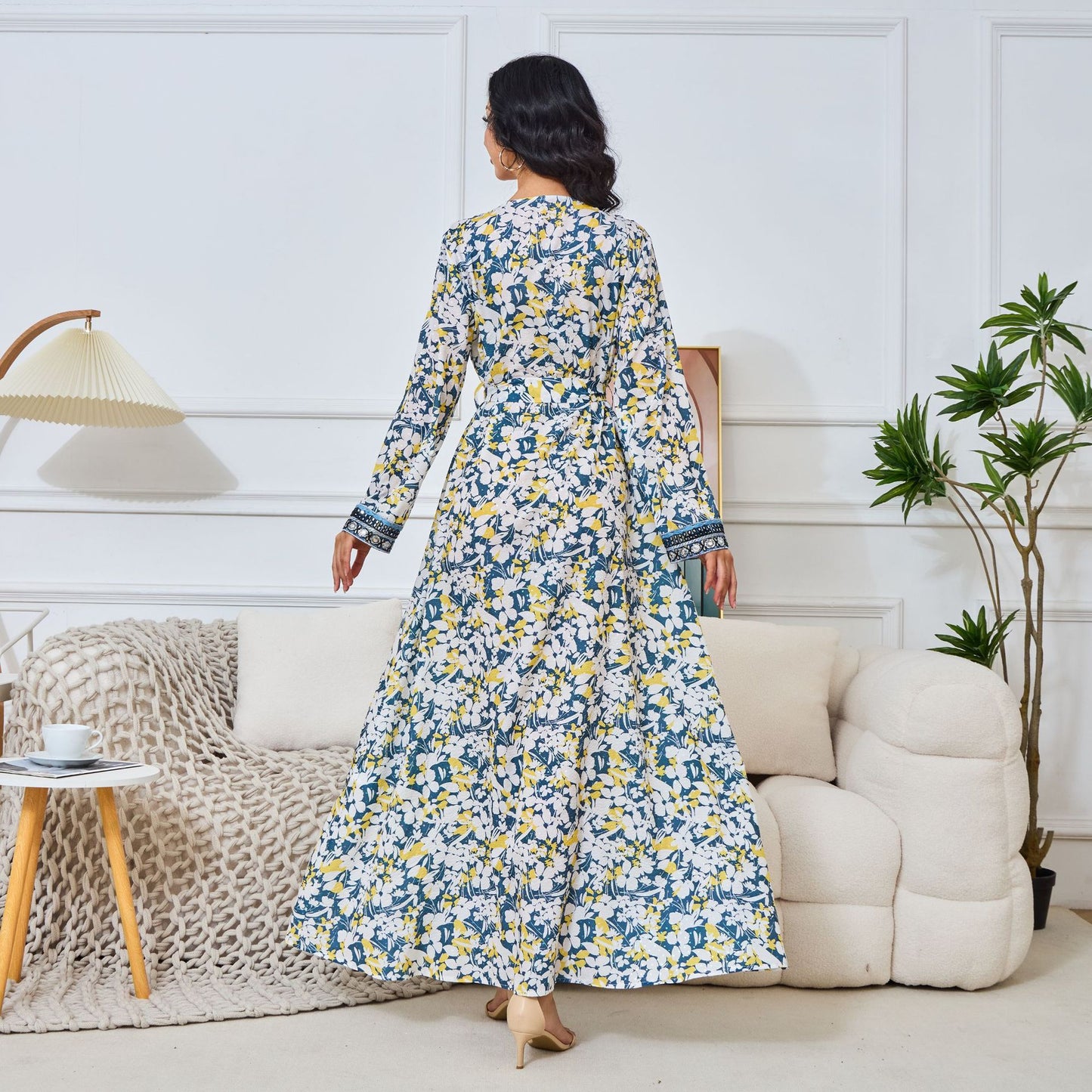 MT151 Muslim popular New Hot Sale Middle East Fashion Loose Ladies Dress Dubai Evening Dress Robe