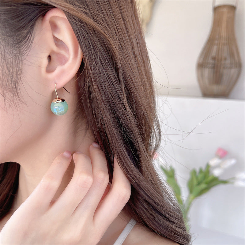 2025 Simple and versatile temperament Mermaid Ji pearl ear hook 2022 new trendy design Korean version niche earrings wholesale