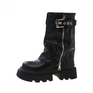 2025  Super good-looking burgundy thick-soled height-increasing small popular new fashionable versatile and thin tall knight boots
