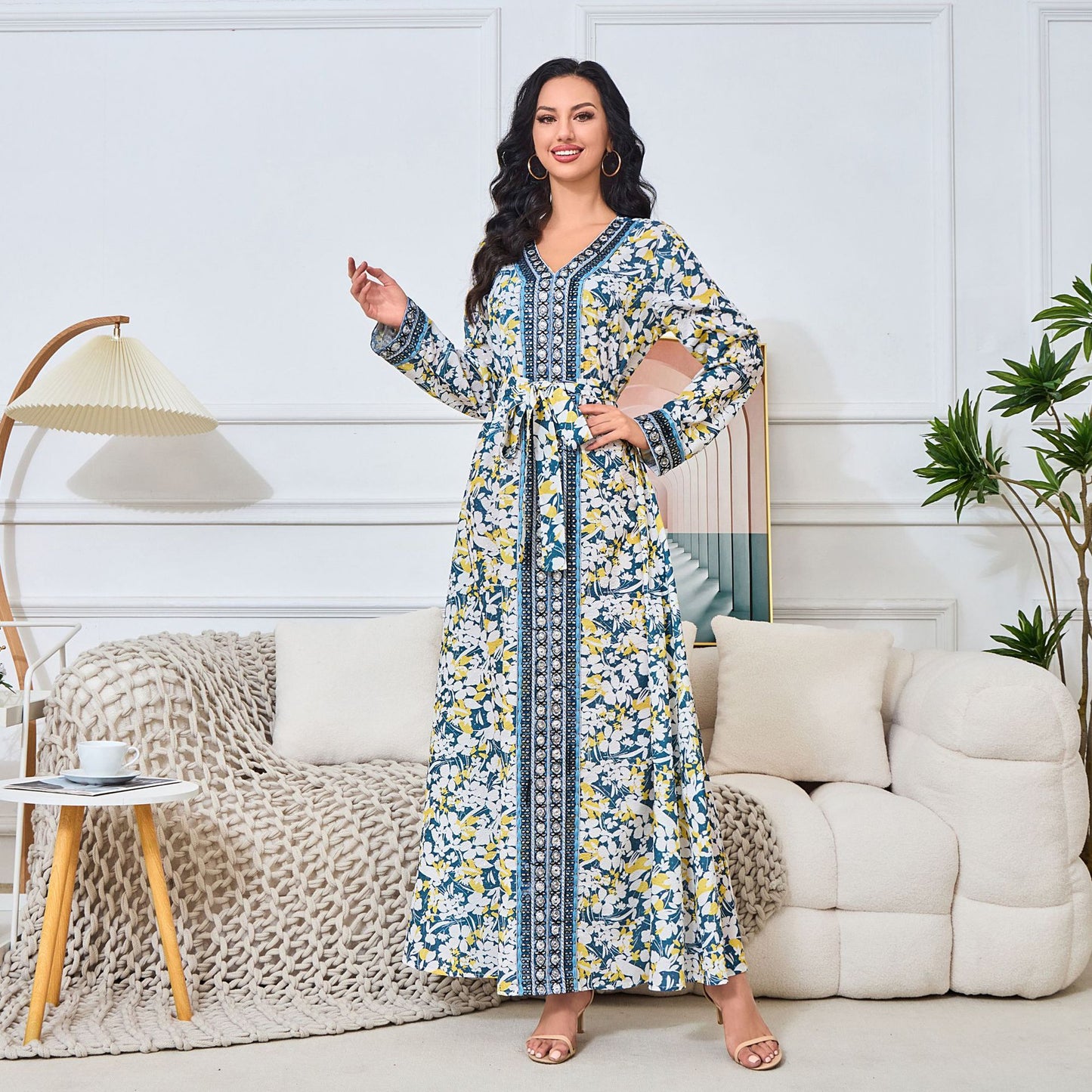 MT151 Muslim popular New Hot Sale Middle East Fashion Loose Ladies Dress Dubai Evening Dress Robe