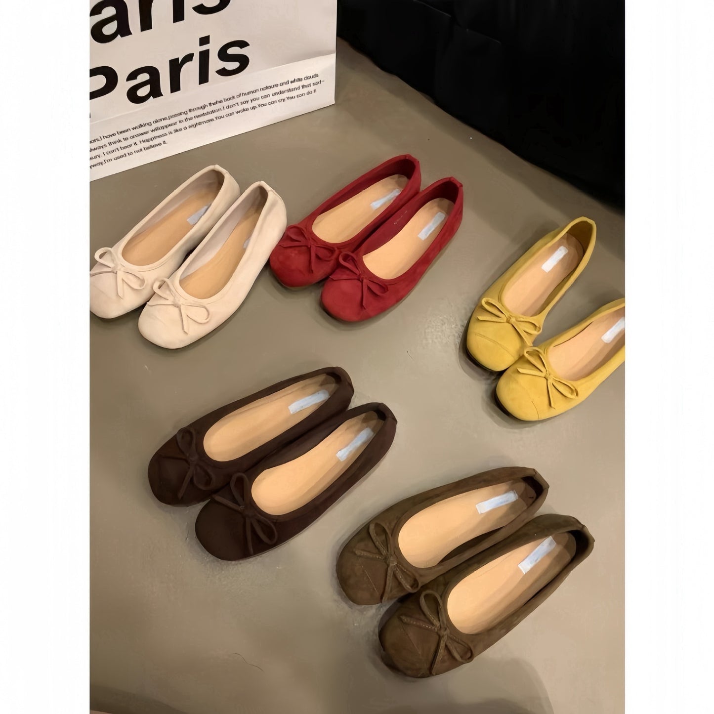2025 Evening wind gentle butterfly ladyshoes ballet flats  retro soft sole silver single shoes spring and summer small fragrant wind women's shoes