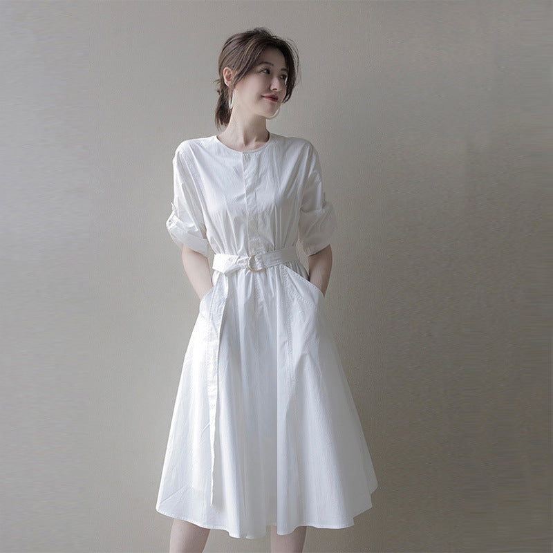 2025 New Women's Long Dress Design Sense  Chic Sense Shirt Dress Thin Summer