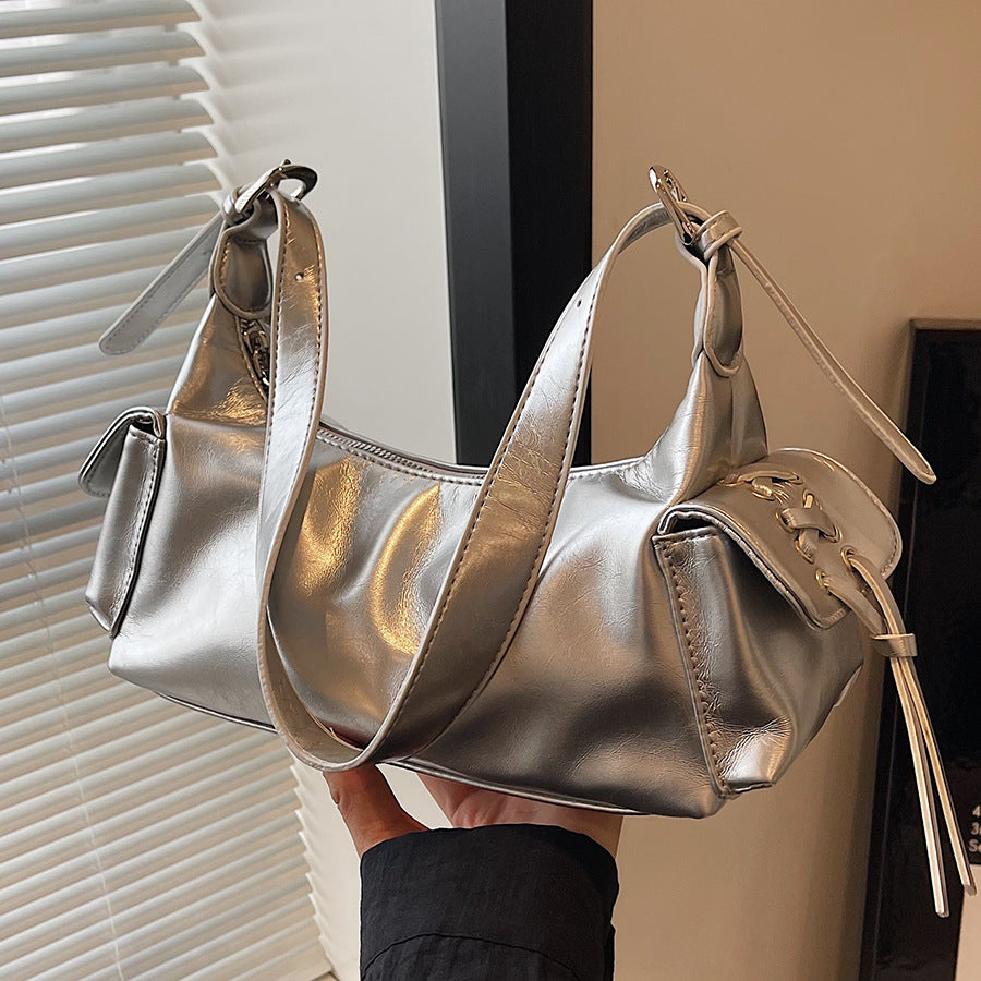 BENPAOLV 2025 Light luxury high-end underarm bag women's popular new lightweight niche design handbag fashionable versatile shoulder bag