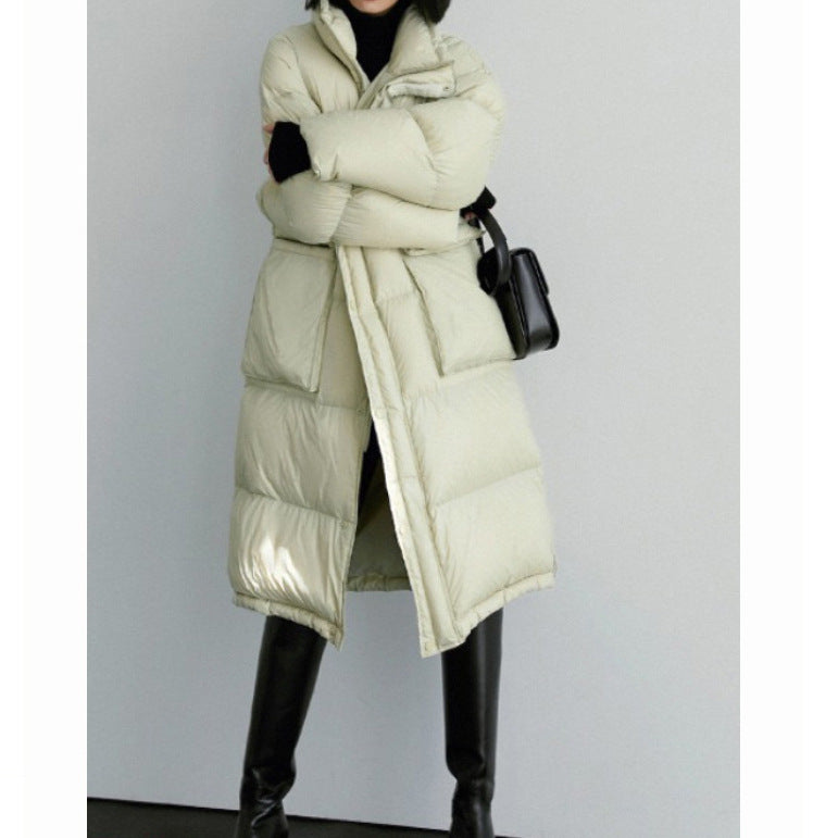 2025 90 white goose down jacket high-end women's clothing short Pinghu winter women's niche goose down jacket bread jacket black and white