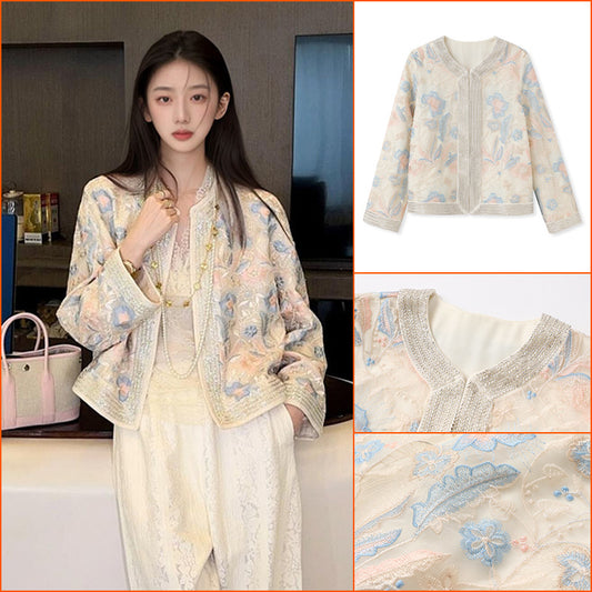 2025 Chinese New Year new Chinese style retro jacket women's high-end temperament short outer cardigan top N2025