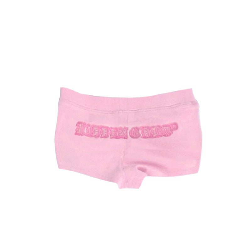 BENPAOLV American new Spice Girl style retro hip hop personality splicing street suit short sleeves shorts sticker letters