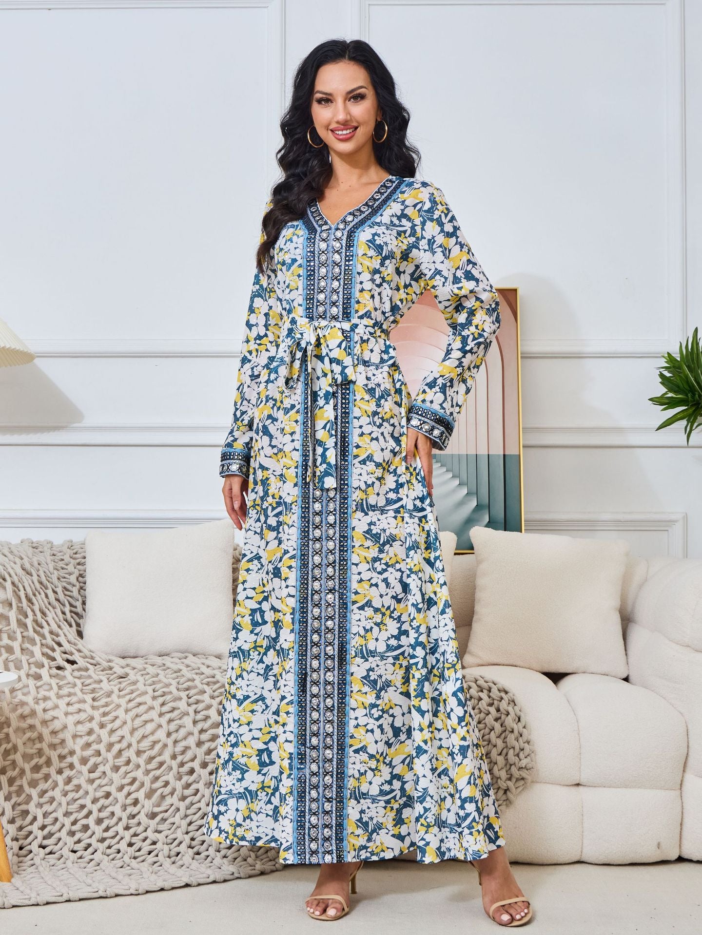 MT151 Muslim popular New Hot Sale Middle East Fashion Loose Ladies Dress Dubai Evening Dress Robe