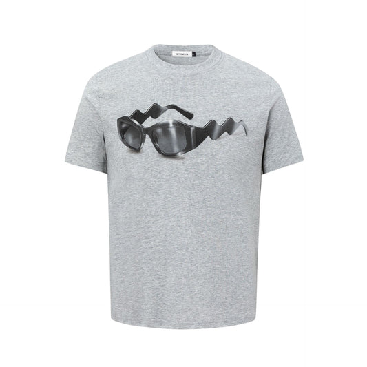 2025 27318 2025n Street 2025 Summer Neutral Creative Glasses Design Men's Loose Premium Short Sleeve T-Shirt