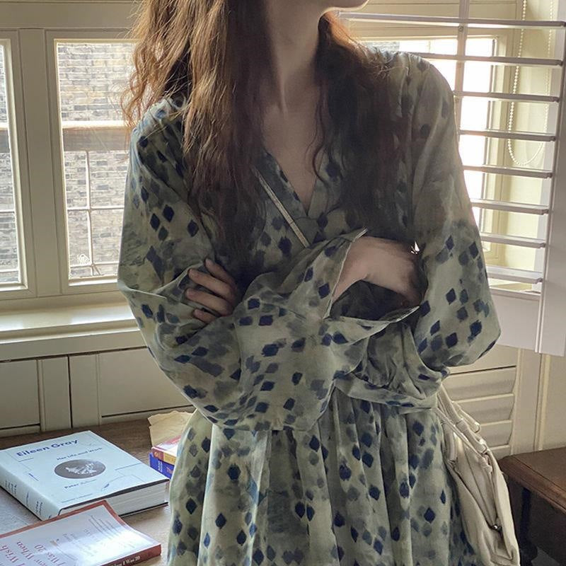 2025 early spring new long dress women's  women's clothing unique design chic floral dress children wholesale