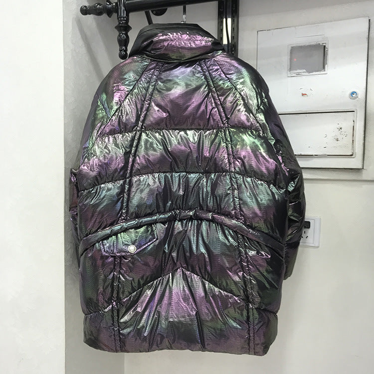 2025 Glossy three-proof white duck down bread jacket, loose down jacket women's jacket  winter women's high-end new models