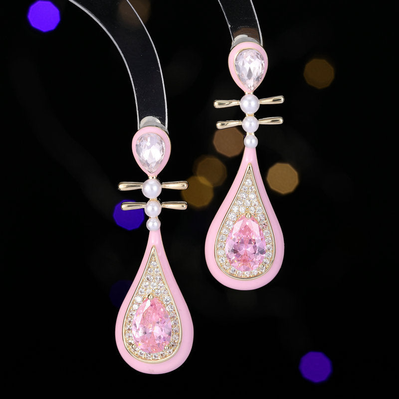 2025 Guochao new Chinese high-end earrings wholesale retro Chinese style Hanfu cheongsam with design pipa earrings