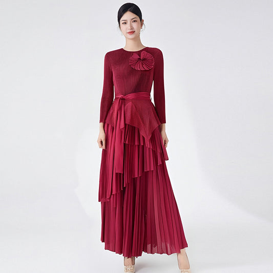 2025 Fashion suit, women's clothing, high sense, 2025 Popular trade, irregular and unique, beautiful skirt, autumn wear a complete set