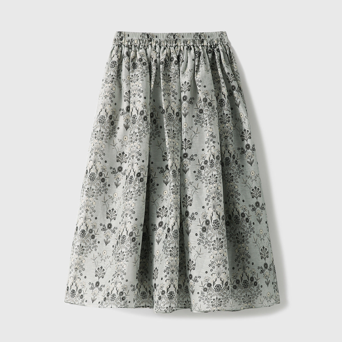 2025 Flax + mulberry silk shirt skirt silk linen set, high-end floral silk skirt two-piece women's clothing