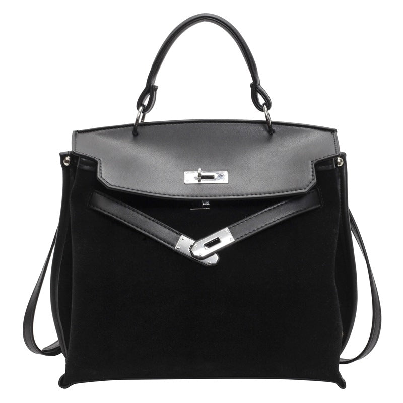 BENPAOLV 2025 Fashion Maillard Tote Bag Women's Suede Kelly Bag popular New Shoulder Bag Trendy Versatile Commuter Bag