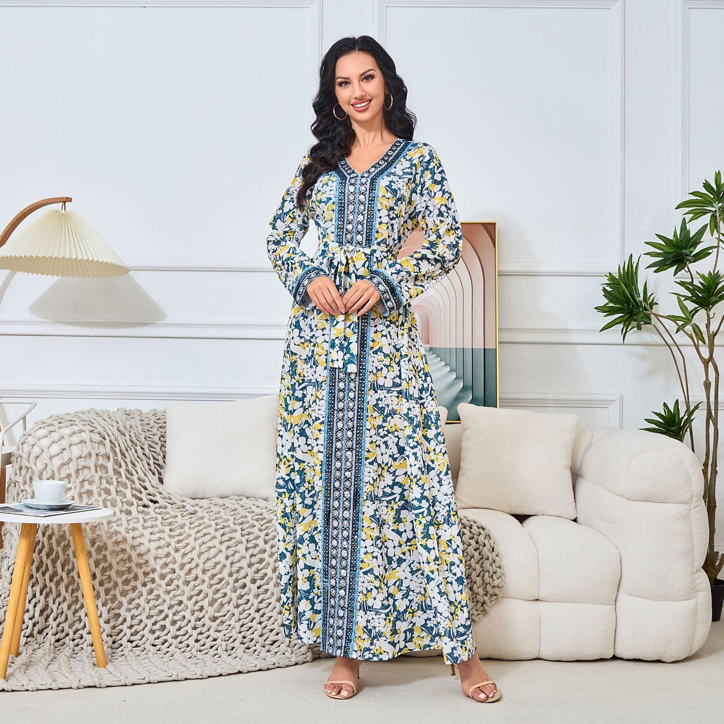 MT151 Muslim popular New Hot Sale Middle East Fashion Loose Ladies Dress Dubai Evening Dress Robe