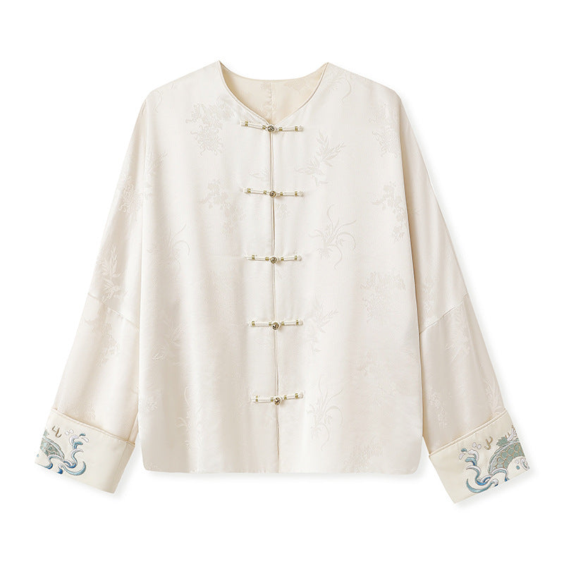 2025 New Chinese style disc-buckled jacket women's light luxury design sense high-end temperament embroidered outer top N2023