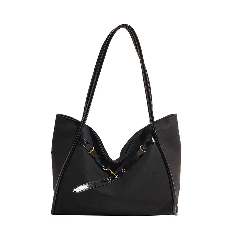 BENPAOLV 2025 Retro large-capacity tote bag women's popular new work commuter shoulder bag high-end fashion versatile armpit bag