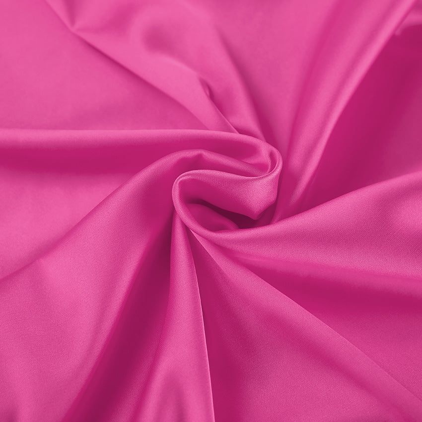 2025 Sexy sleeveless neck high waist satin dress small dress fishtail dress popular  fashion new long dress women