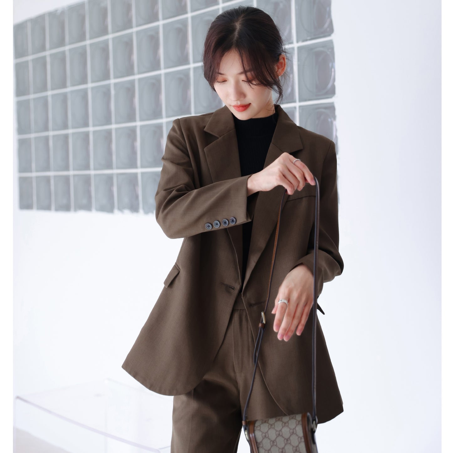 Professional suit suit women's 2025 spring and autumn new Popular style fashion Korean version temperament suit tooling trousers two-piece set