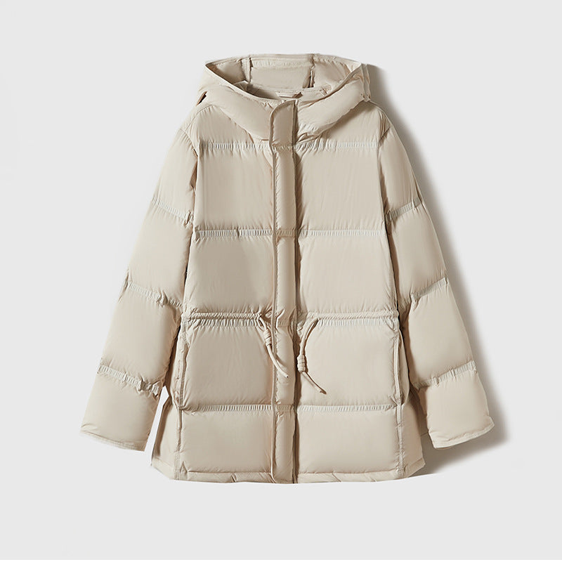 2025 90 white goose down short/medium and long down jacket, hooded waist goose down jacket high-end, new winter women's clothing