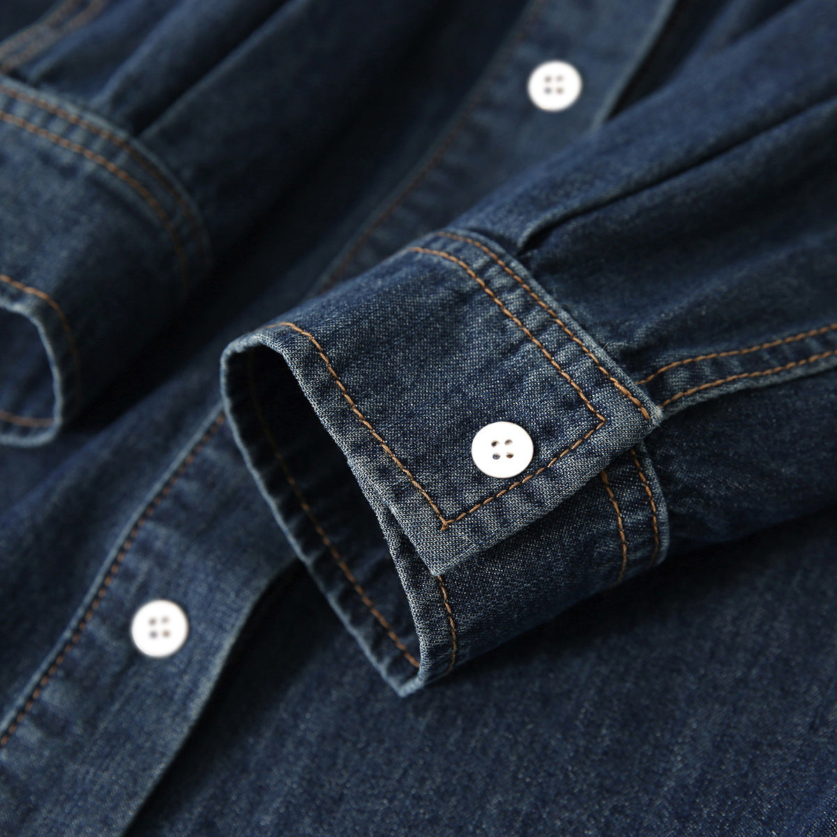 2025 Eco-friendly washing water, retro denim shirt, textured shirt  spring new women's clothing long-sleeved women's tops summer