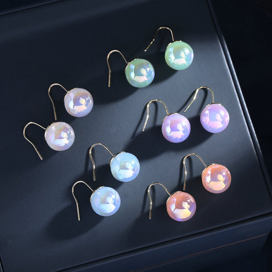 2025 Simple and versatile temperament Mermaid Ji pearl ear hook 2022 new trendy design Korean version niche earrings wholesale