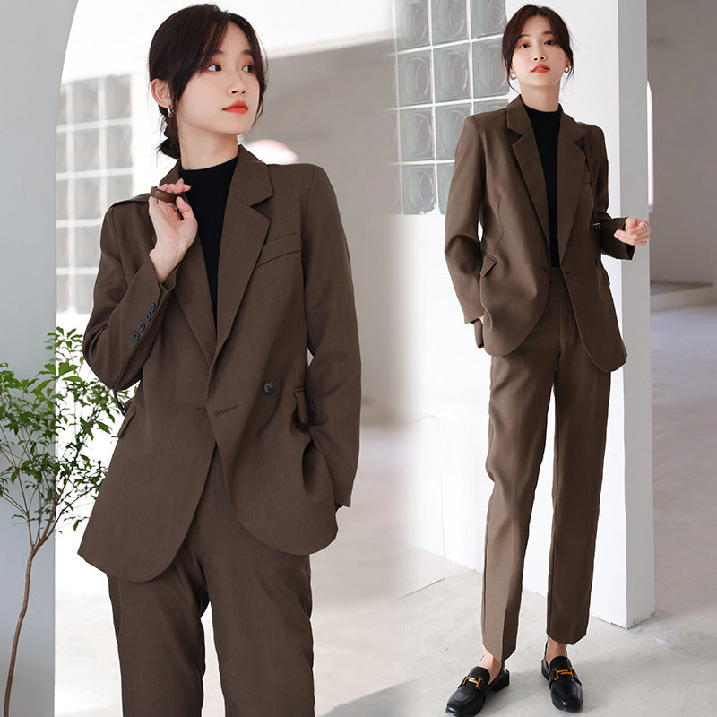 Professional suit suit women's 2025 spring and autumn new Popular style fashion Korean version temperament suit tooling trousers two-piece set