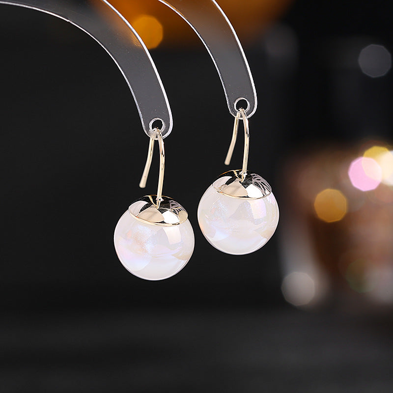 2025 Simple and versatile temperament Mermaid Ji pearl ear hook 2022 new trendy design Korean version niche earrings wholesale