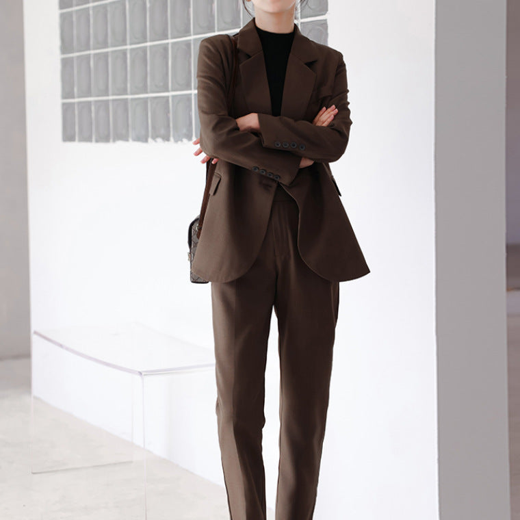 Professional suit suit women's 2025 spring and autumn new Popular style fashion Korean version temperament suit tooling trousers two-piece set