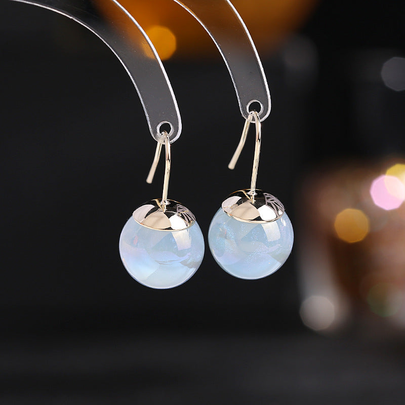 2025 Simple and versatile temperament Mermaid Ji pearl ear hook 2022 new trendy design Korean version niche earrings wholesale