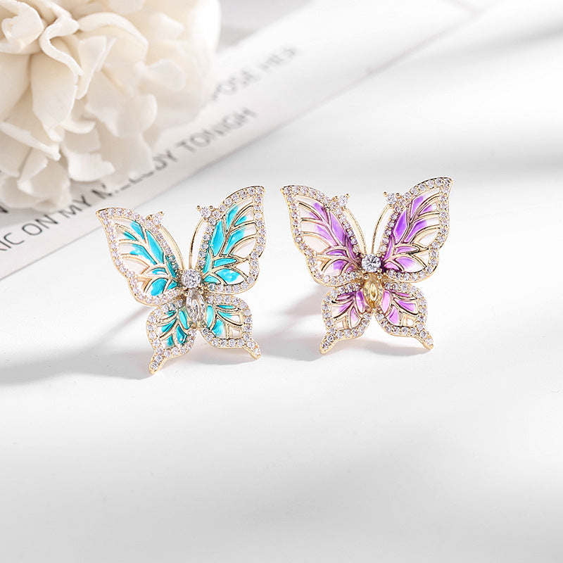 2025 Japan and Korea summer brooch small fresh and elegant temperament personality anti-light buckle pin cardigan collar pin butterfly spike needle