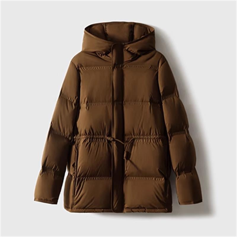 2025 90 white goose down short/medium and long down jacket, hooded waist goose down jacket high-end, new winter women's clothing
