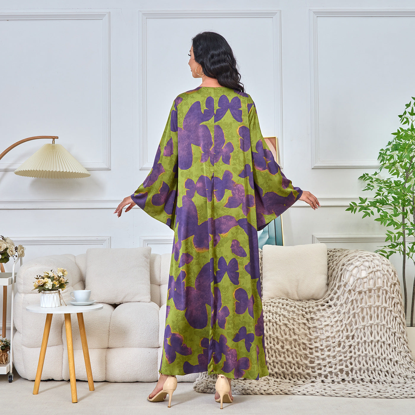 MT178 New Middle East hot sale new printed long fashion elegant Muslim robe women's dress ins