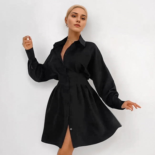 2025 shirt skirt waist temperament slim long sleeve dress popularwildberries spring hot skirt