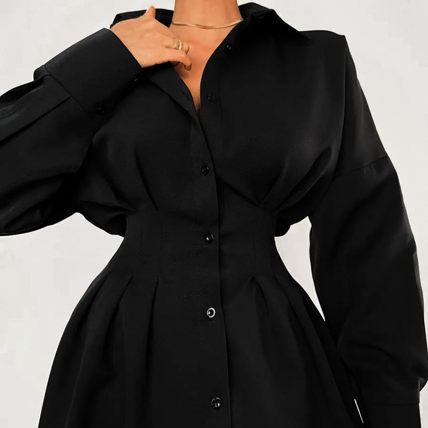 2025 shirt skirt waist temperament slim long sleeve dress popularwildberries spring hot skirt