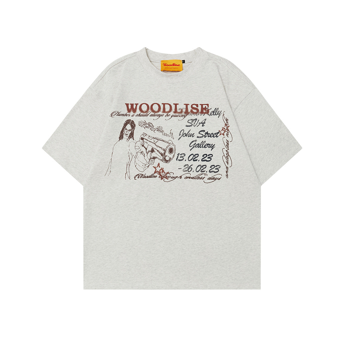 2025 WT520 2025n Street 2025 Vintage Painting Animation Design Men's Loose Premium Sense Neutral Short Sleeve T-Shirt