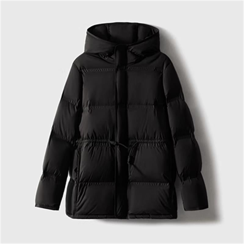 2025 90 white goose down short/medium and long down jacket, hooded waist goose down jacket high-end, new winter women's clothing