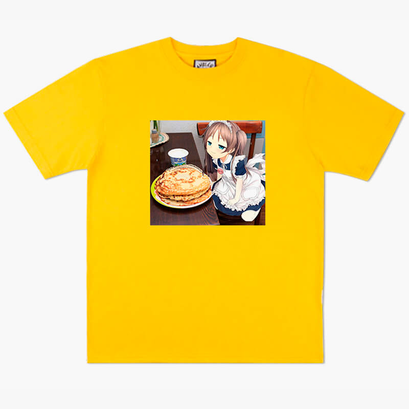 benpaolv Anime Aesthetic Pancake Cat Neko Anime Girl T-Shirt