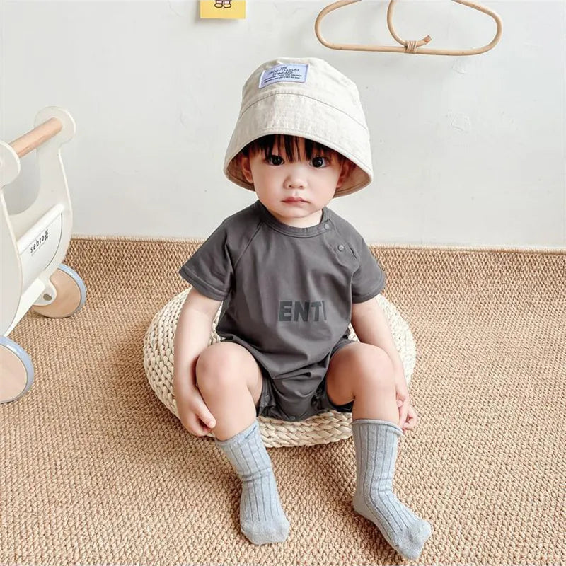 Clothing Sets Jumpsuits Baby Girls Designer Letter Jumpsuit Babies Cotton Clothes Short Sleeve Onesie Infant Toddler Onesies