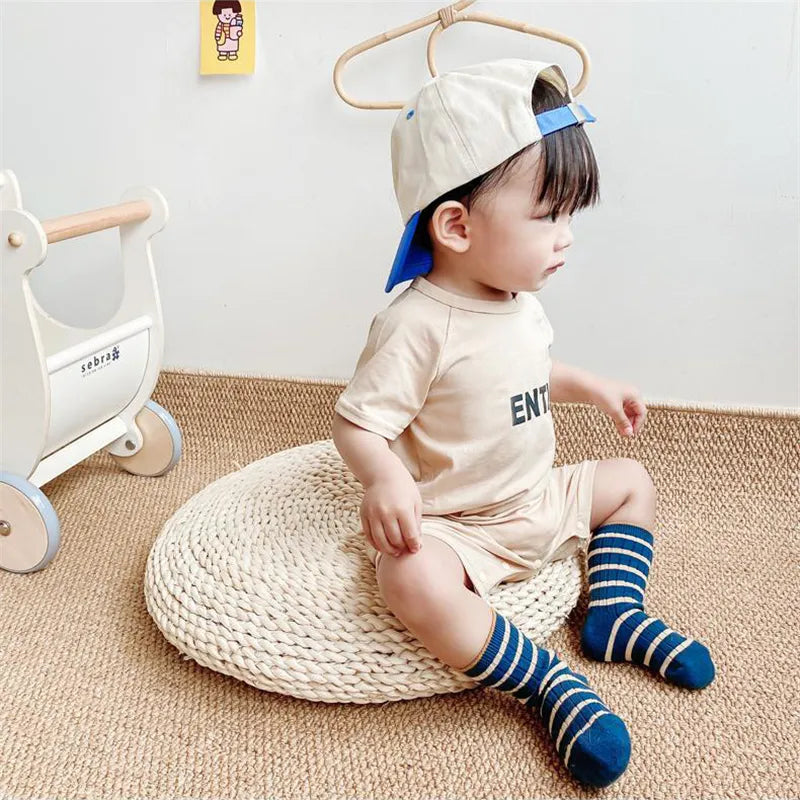 Clothing Sets Jumpsuits Baby Girls Designer Letter Jumpsuit Babies Cotton Clothes Short Sleeve Onesie Infant Toddler Onesies