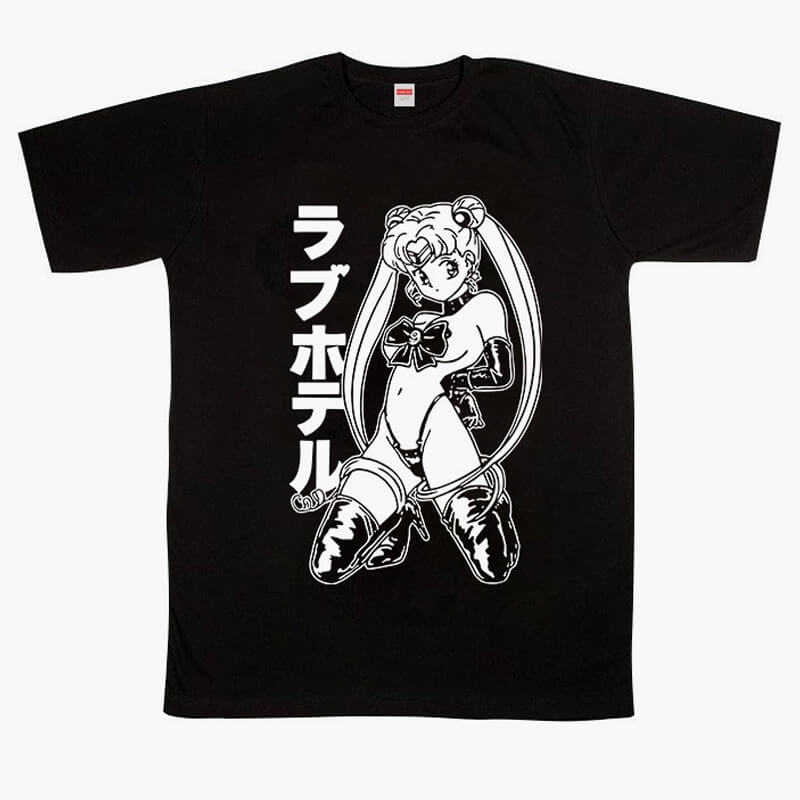 benpaolv HVY BLK Lustcore Aesthetic Dark Sailor Moon Sexy T-Shirt